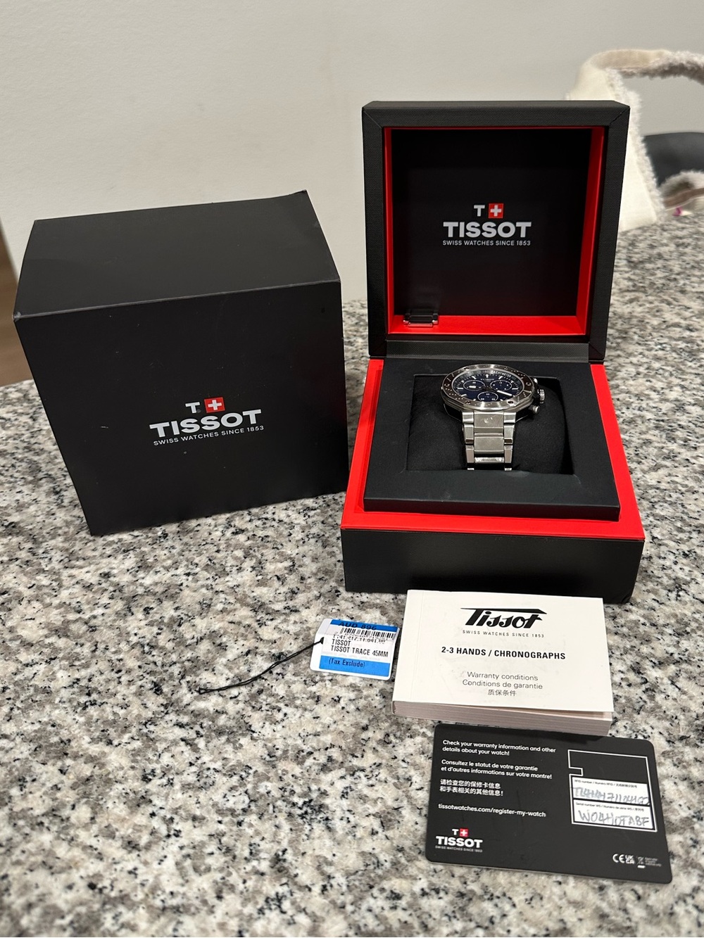 Tissot T-race 45mm stainless steel men’s watch!